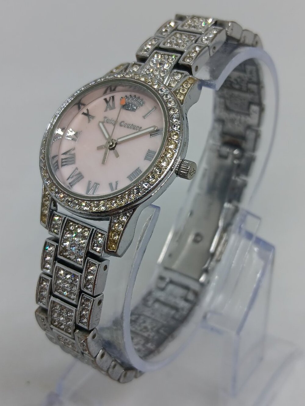 Juicy Couture JC/1261PMSV Women's 26mm Pink MOP Dial Quartz Watch NEW BATT